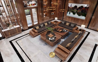 Địa chỉ chuyên thiết kế & thi công nội thất gỗ óc chó tại Tp.HCM